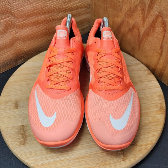 Nike Womens FS Lite 3 Neon Orange Running Shoes Sneakers Size 10 - Picture 3 of 9